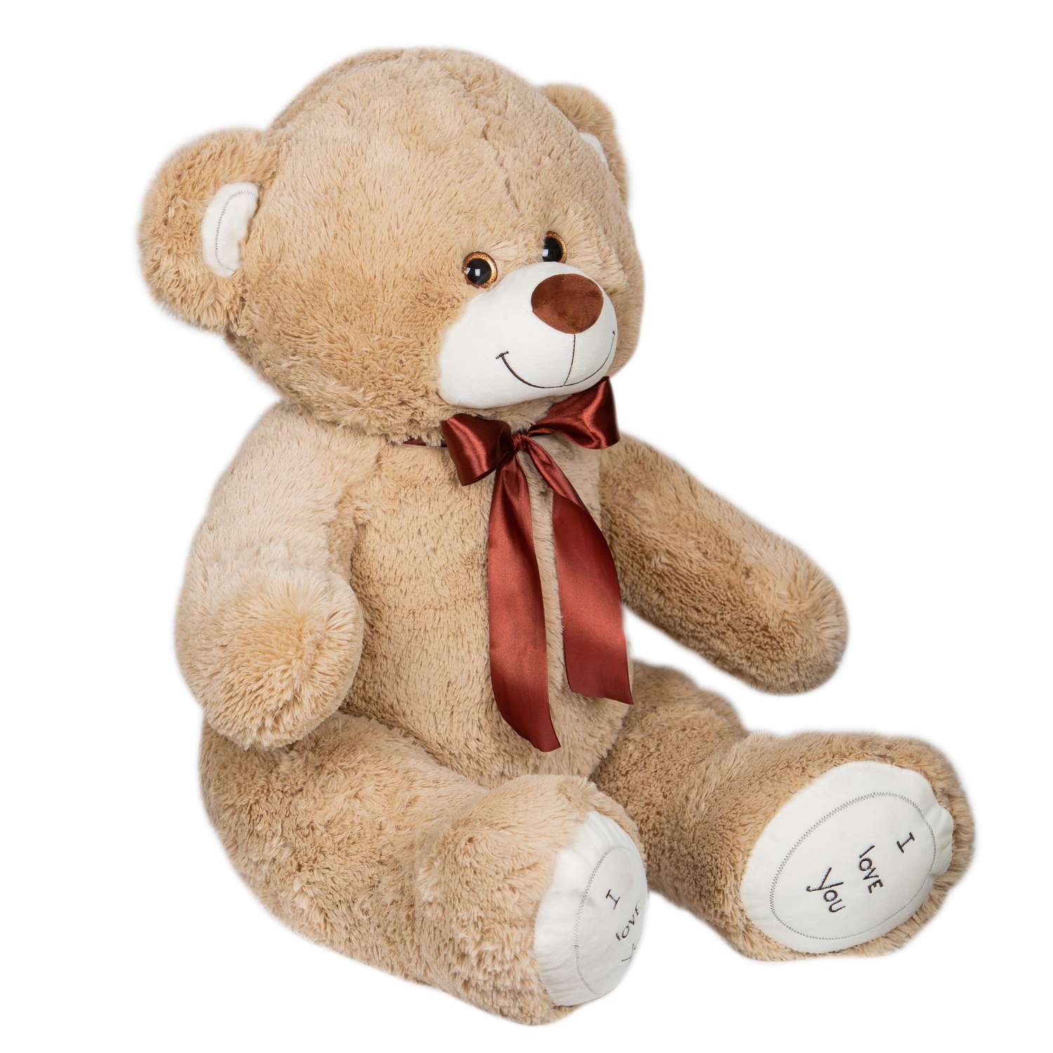 Мягкая игрушка Мягкие игрушки БелайТойс ПЛюшевый медведь Купер 120 см цвет кофейный - фото 3
