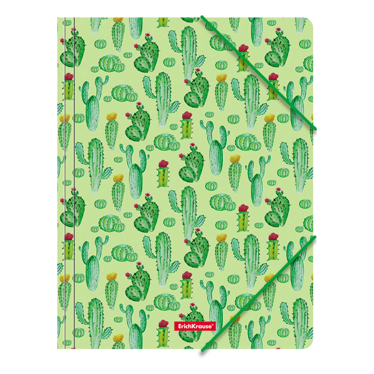 Папка ErichKrause Tropical Cactus на резинках пластиковая A4 49292 - фото 1