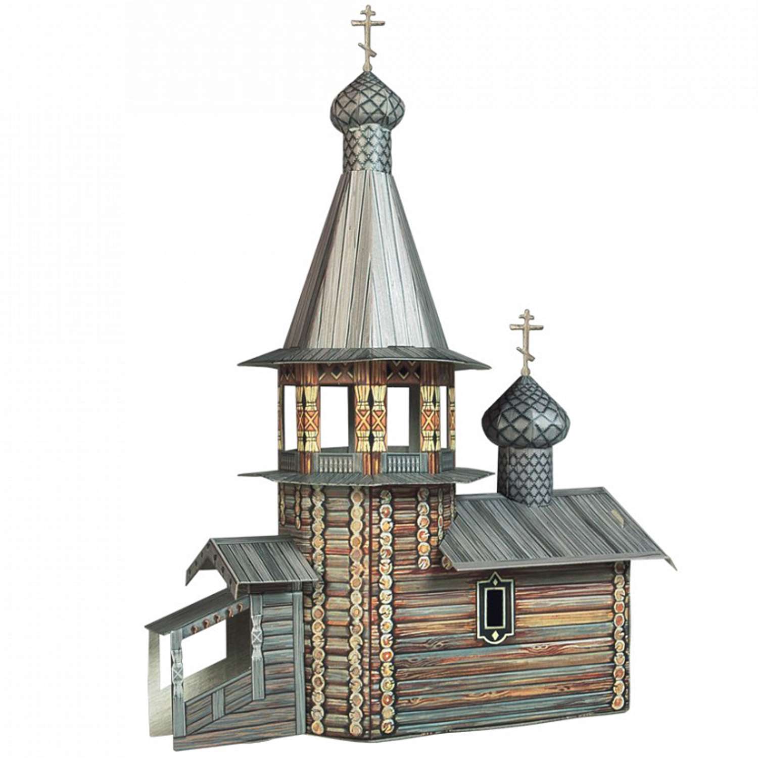 Сборная модель Умная бумага Архитектура Деревянная церковь 039 039 - фото 1