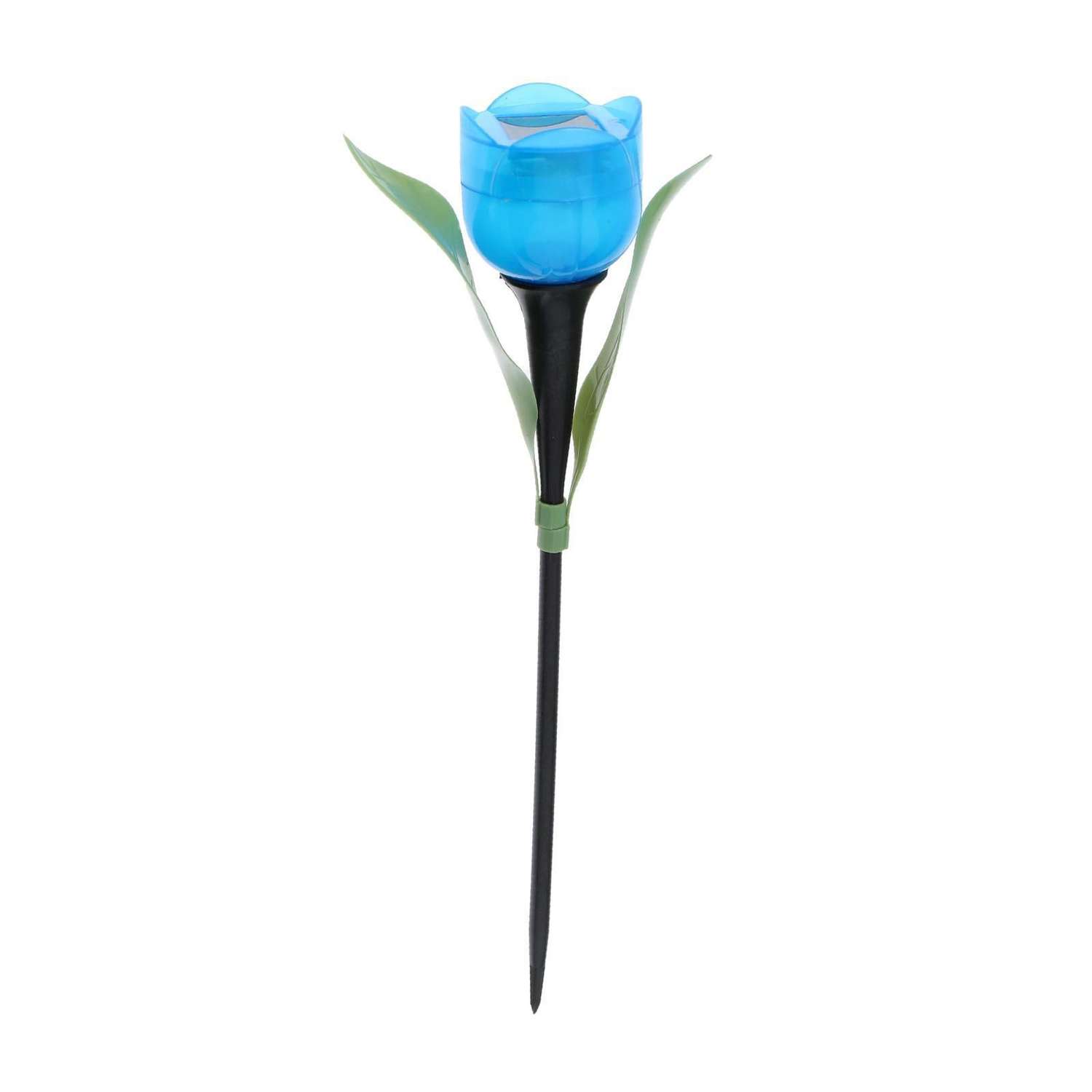 Садовый светильник Luazon на солнечной батарее «Тюльпан синий» 4.5 × 29 × 4.5 см 1 LED свечение белое - фото 3