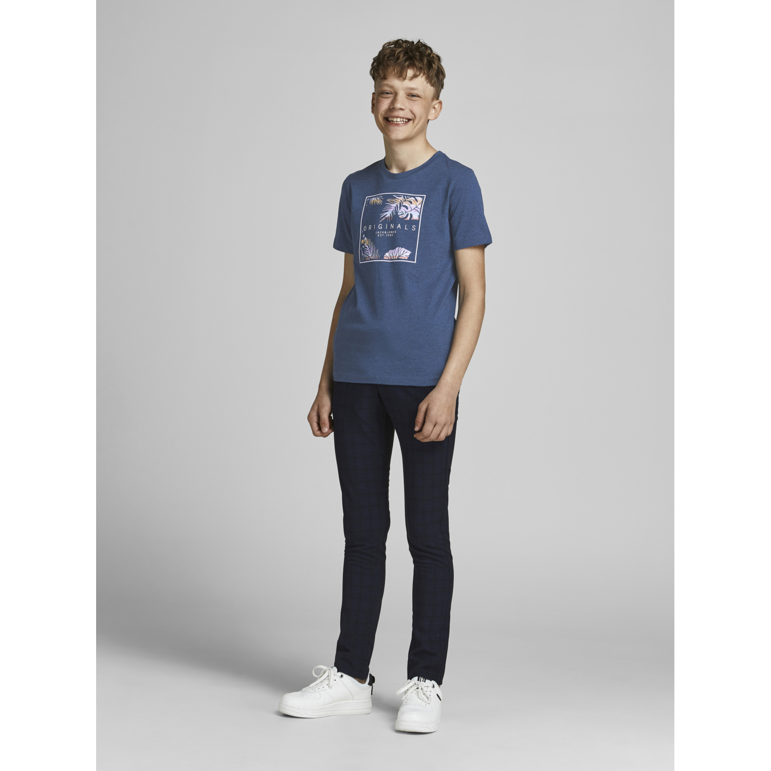 Футболка JACK AND JONES JUNIOR 12192321/Ensign Blue - фото 4