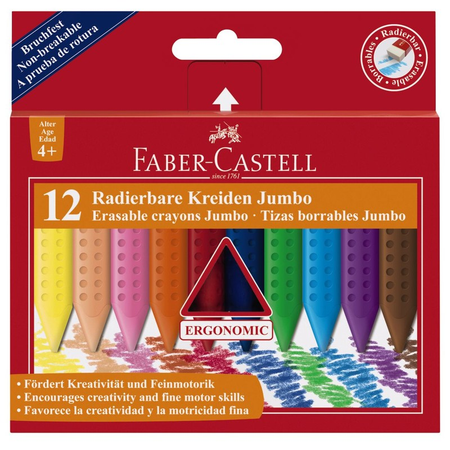 Мелки Faber Castell Grip Jumbo 12цветов 122540