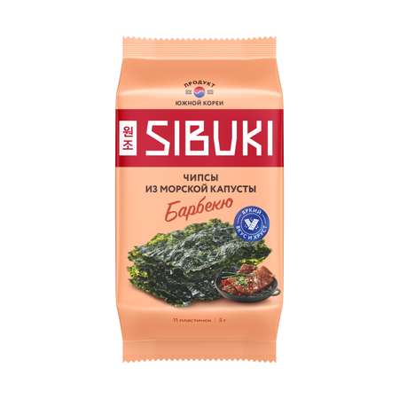 Чипсы Sibuki из морской капусты-барбекю 5г