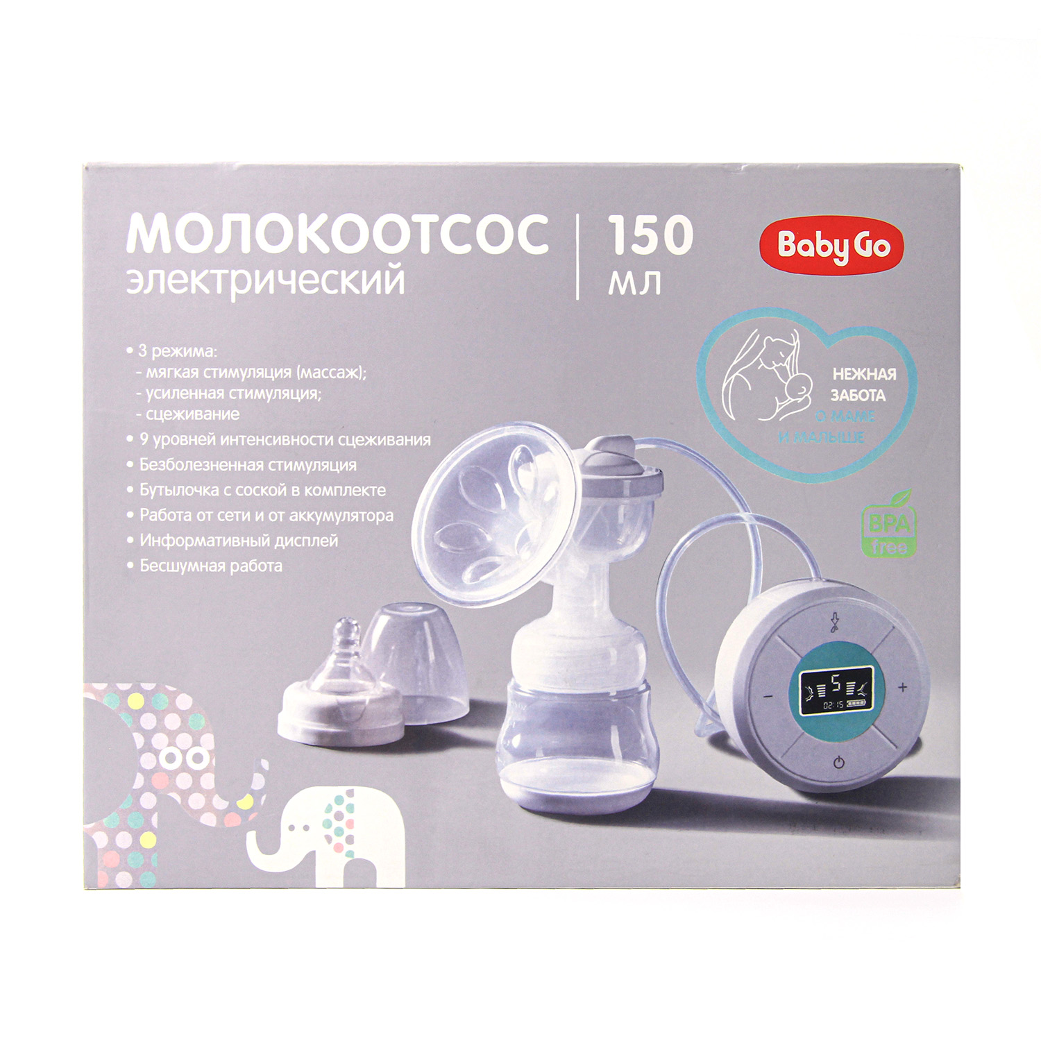 Молокоотсос BabyGo электрический BG-1022