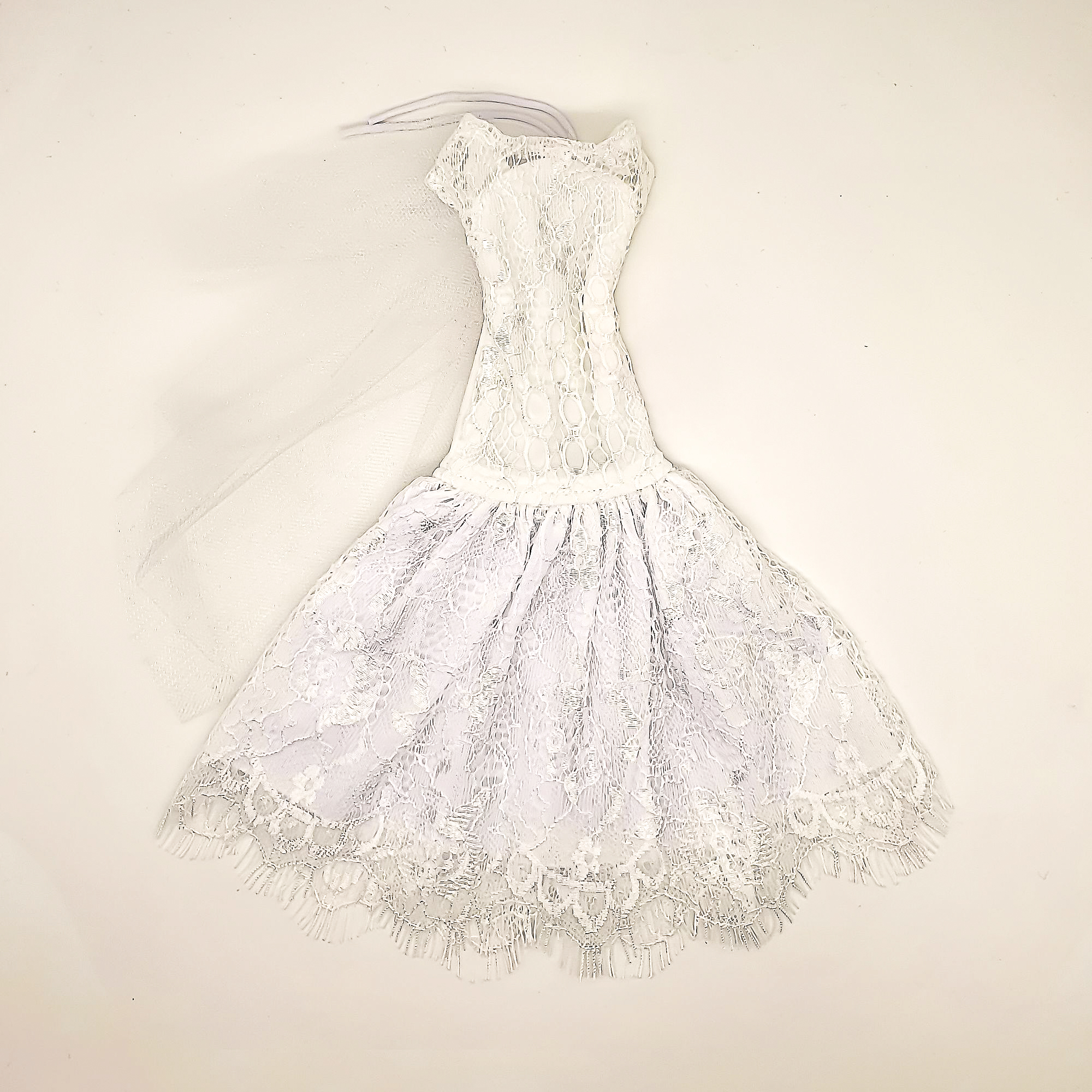 Одежда для кукол типа Барби VIANA Свадебное платье с фатой 11.118.5 белый 11.118.5 - фото 1