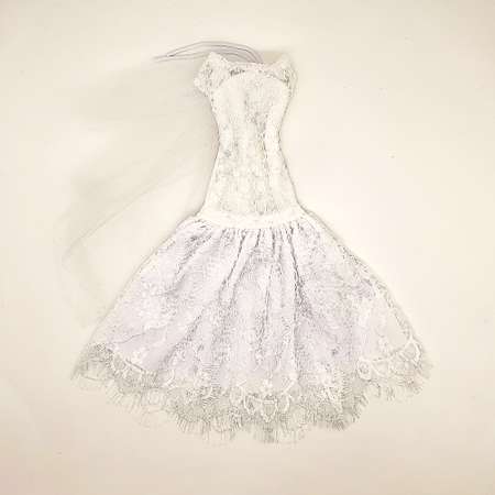Одежда для кукол типа Барби VIANA Свадебное платье с фатой 11.118.5 белый