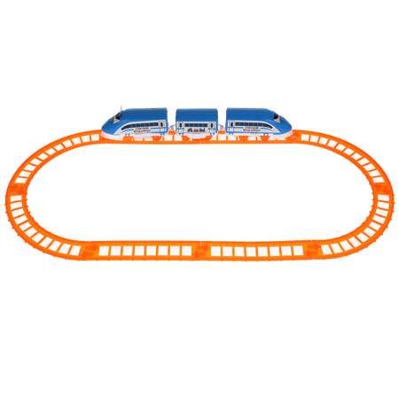 Железная дорога Играем Вместе Мультяшная Синий трактор длина пути 136 см