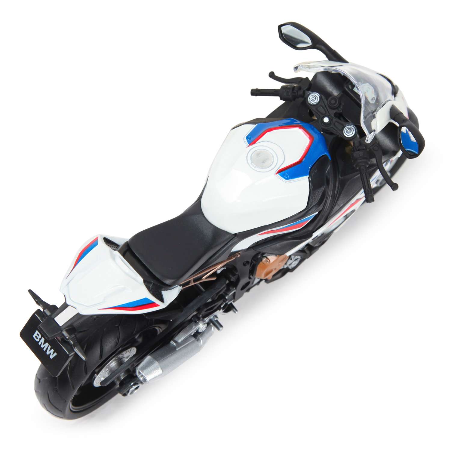 Мотоцикл Mobicaro BMW S1000RR 1:12 без механизмов белый 644101(E) - фото 7