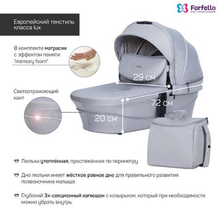 Модульная коляска 3 в 1 Farfello Baby shell