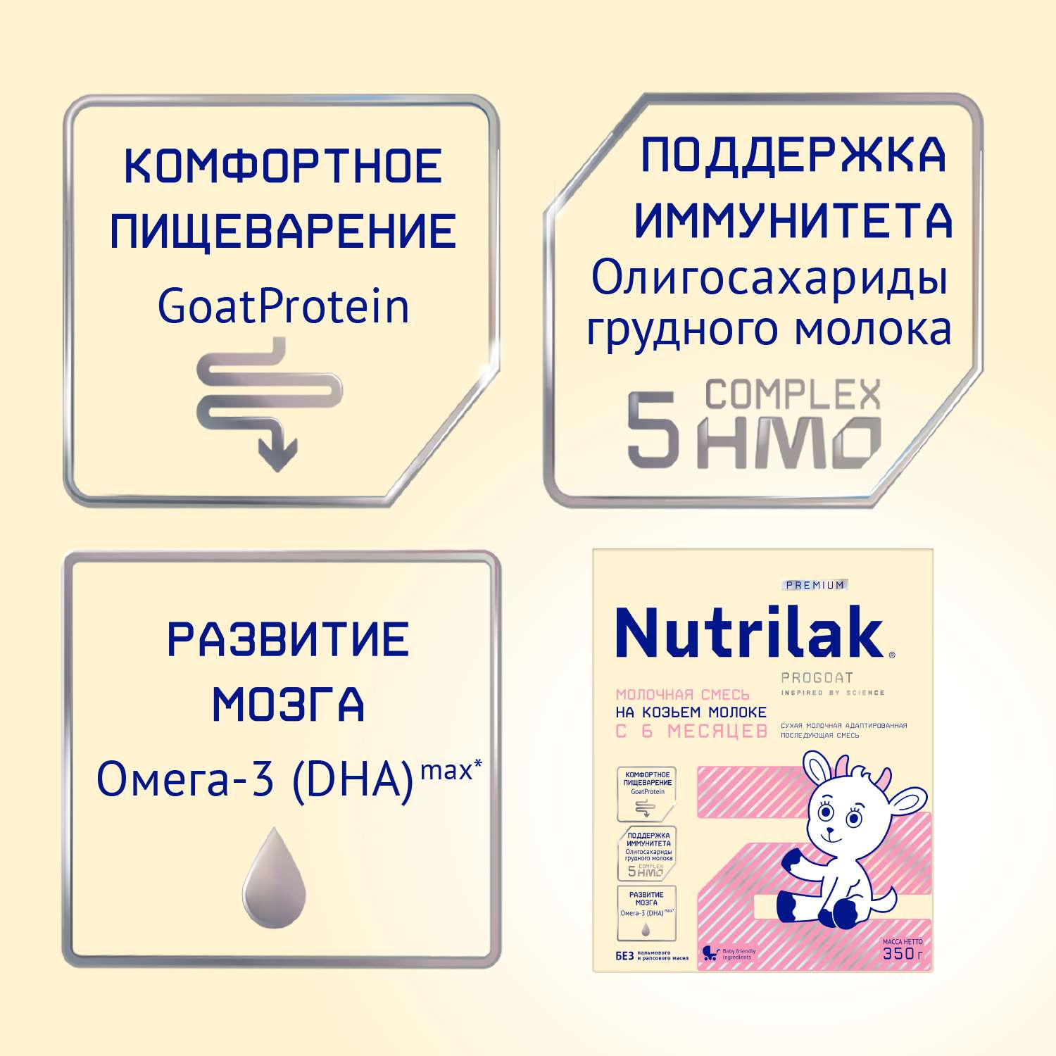 Смесь на козьем молоке Nutrilak Premium 2 350г с 6 месяцев - фото 6