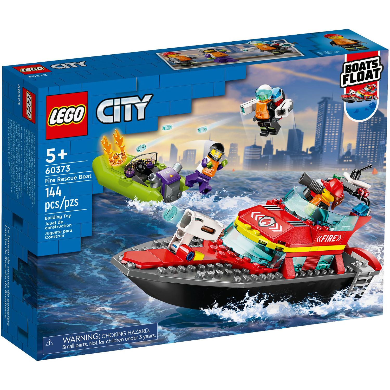 Конструктор LEGO City: Пожарная спасательная лодка 60373