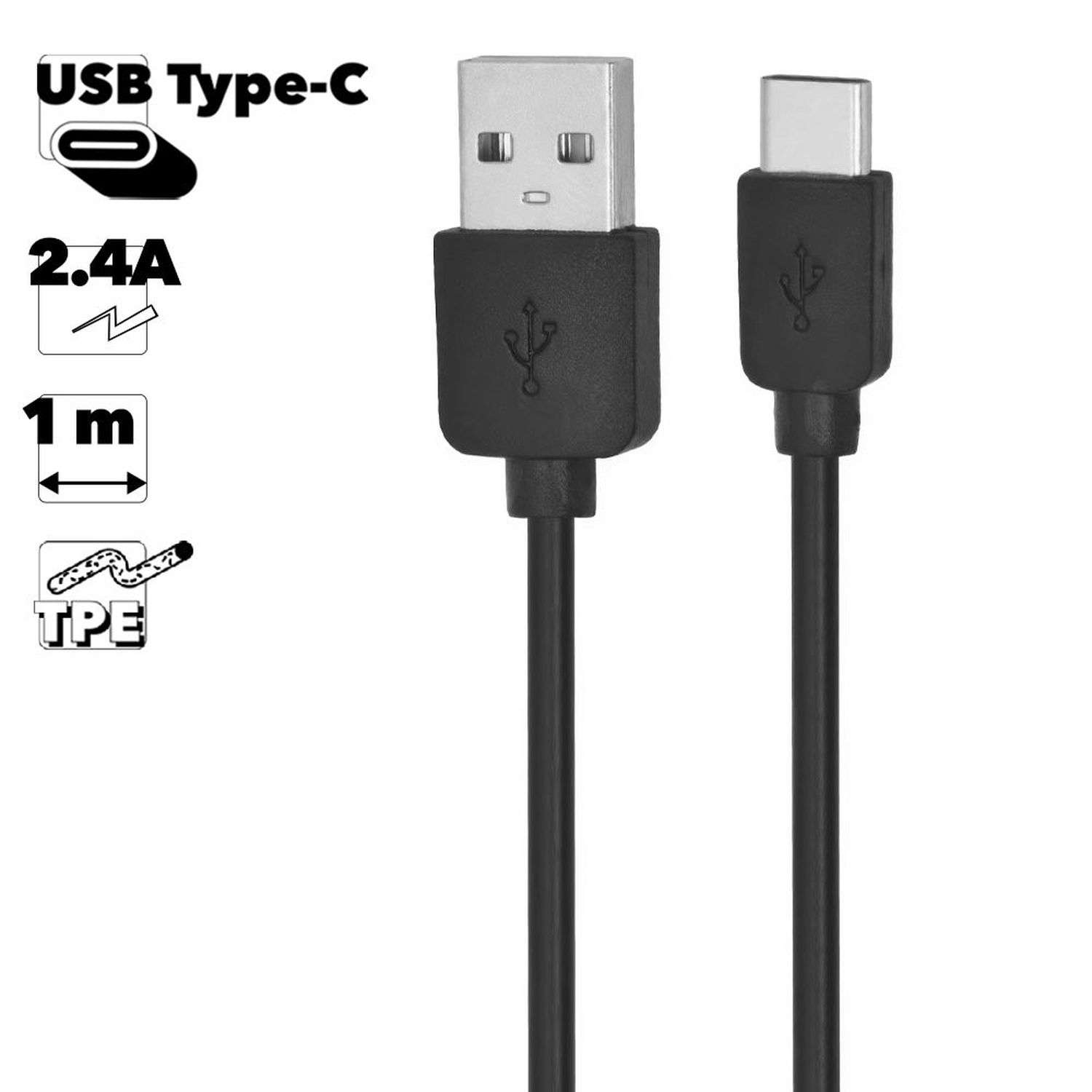 USB кабель Liberty Project Type-C 1м Черный - фото 3