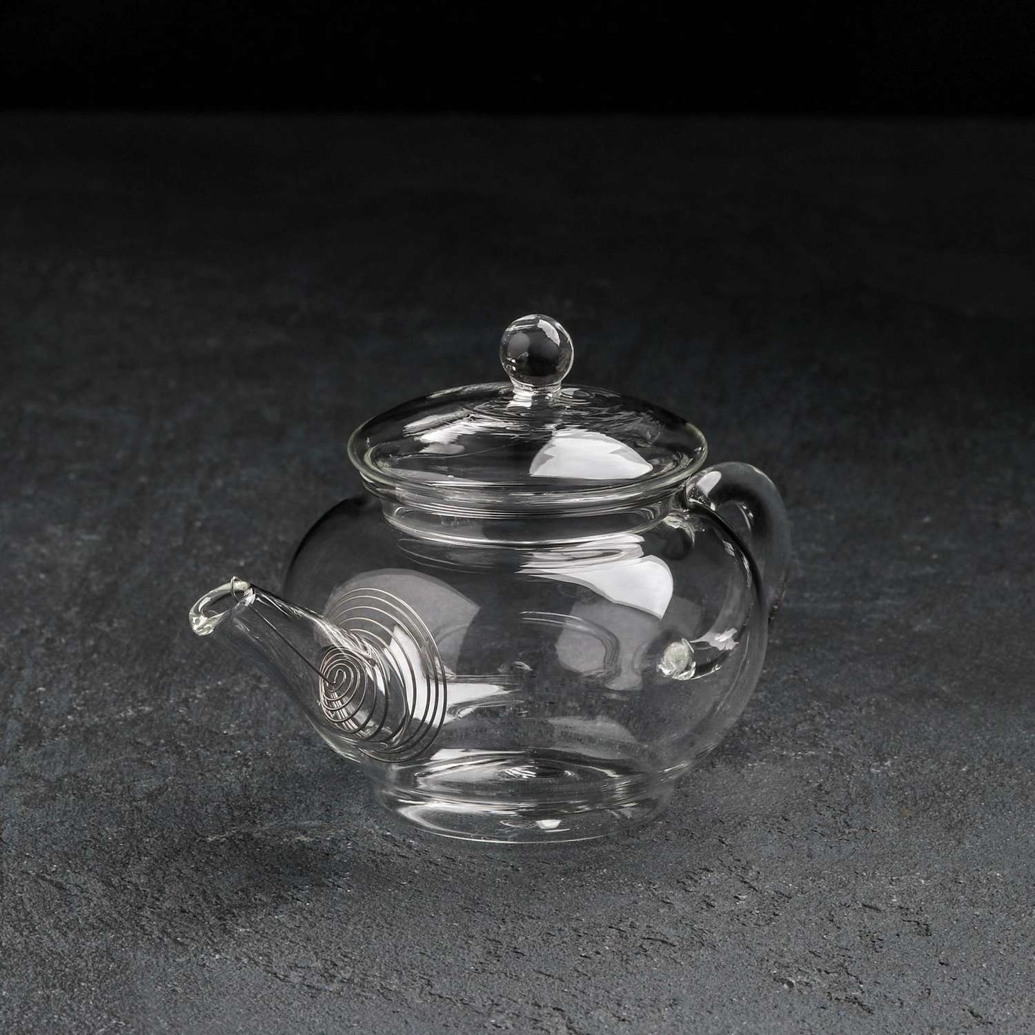 Чайник Доляна стеклянный заварочный с металлическим ситом «Дамбо» 250 мл - фото 2