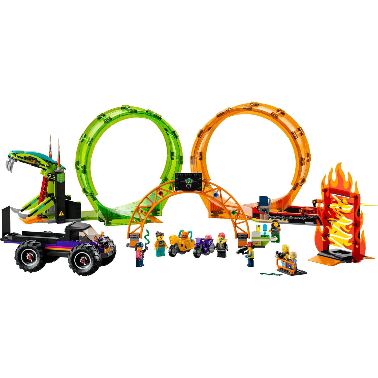 Конструктор LEGO City Double Loop Stunt Arena 60339 купить по цене 13999 ₽  в интернет-магазине Детский мир