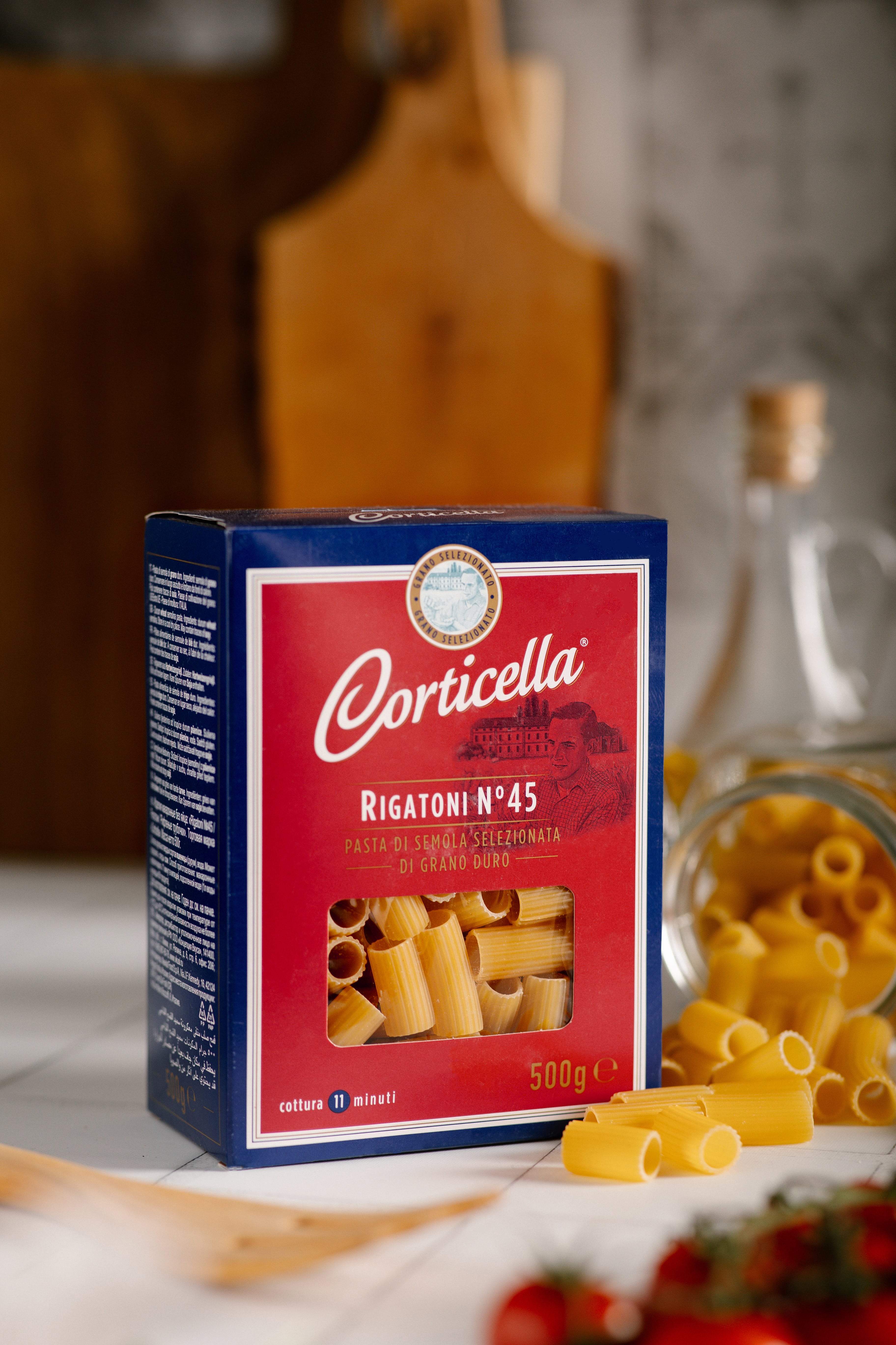 Макаронные изделия Corticella Rigatoni №45 Рифленые трубочки 500 гр купить  по цене 280 ₽ в интернет-магазине Детский мир