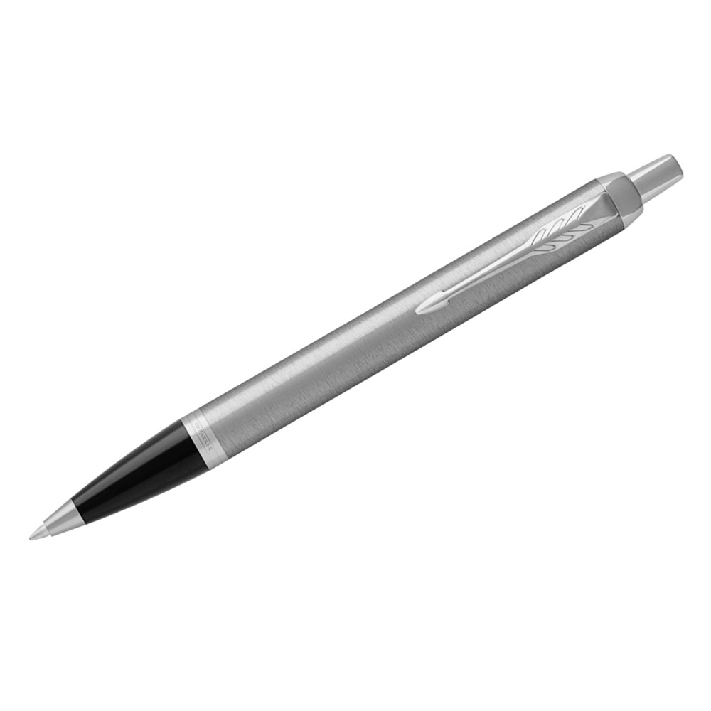 Ручка шариковая PARKER M Essential Stainless Steel CT синяя кнопочн подарочная упаковка - фото 1