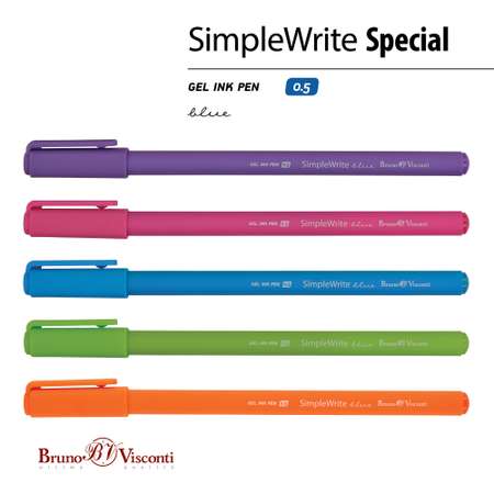 Набор из 24-х гелевых ручек Bruno Visconti SimpleWrite Special черные