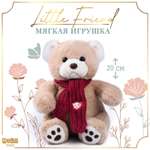 Мягкая игрушка Milo Toys Little Friend мишка с розовыми шарфом