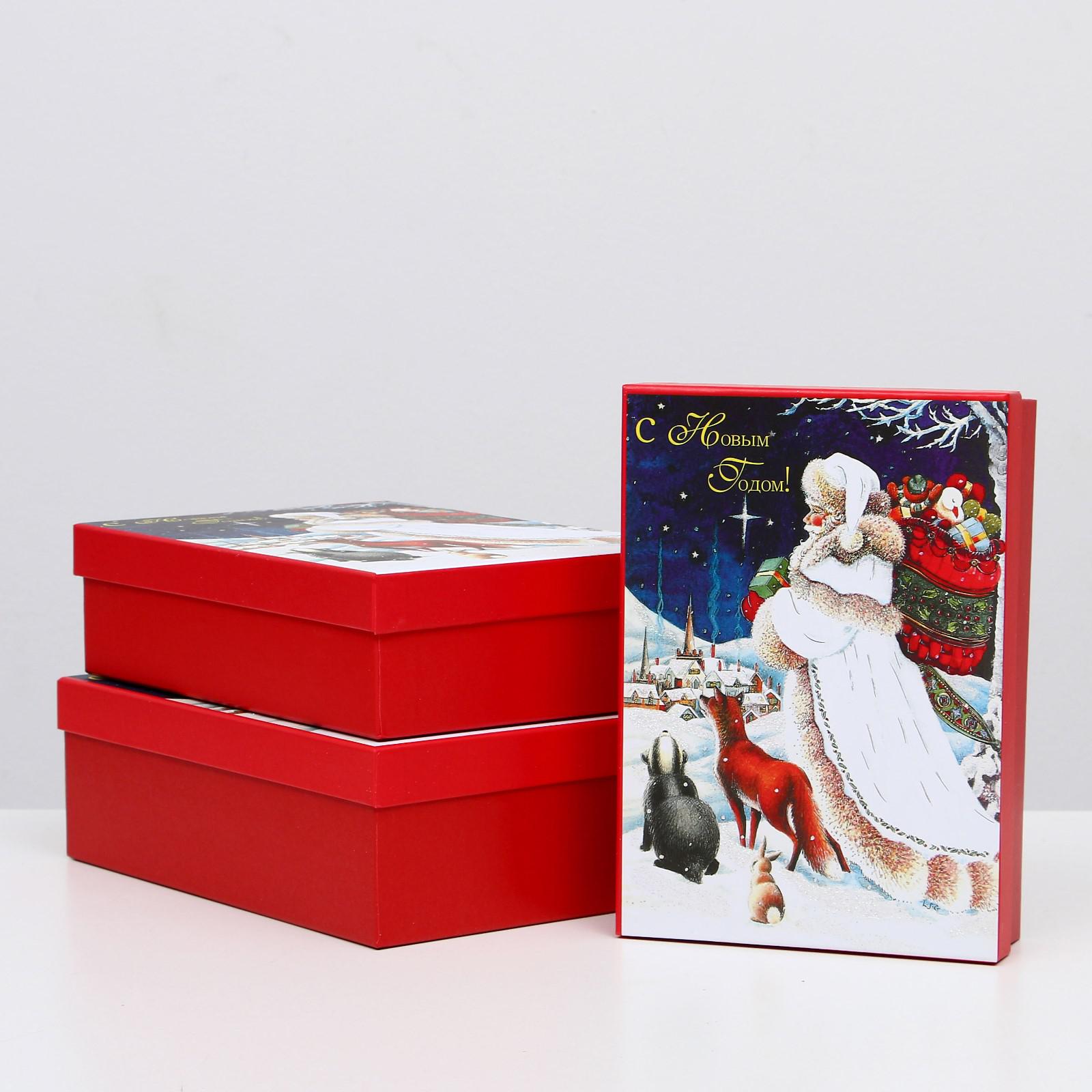 Набор Sima-Land коробок 3 в 1«Подарки» 21×29×9 18×26×6 см - фото 1