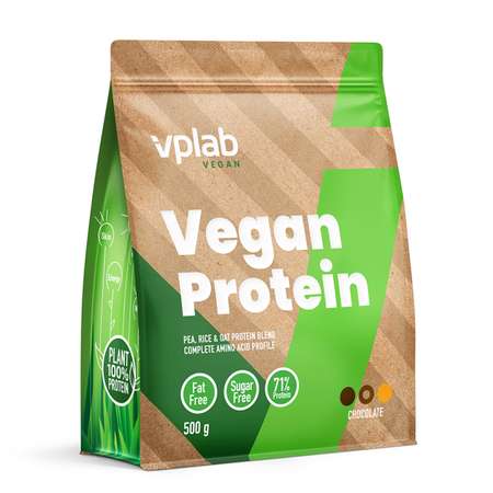 Биологически активная добавка VPLAB Vegan протеин шоколад 500г