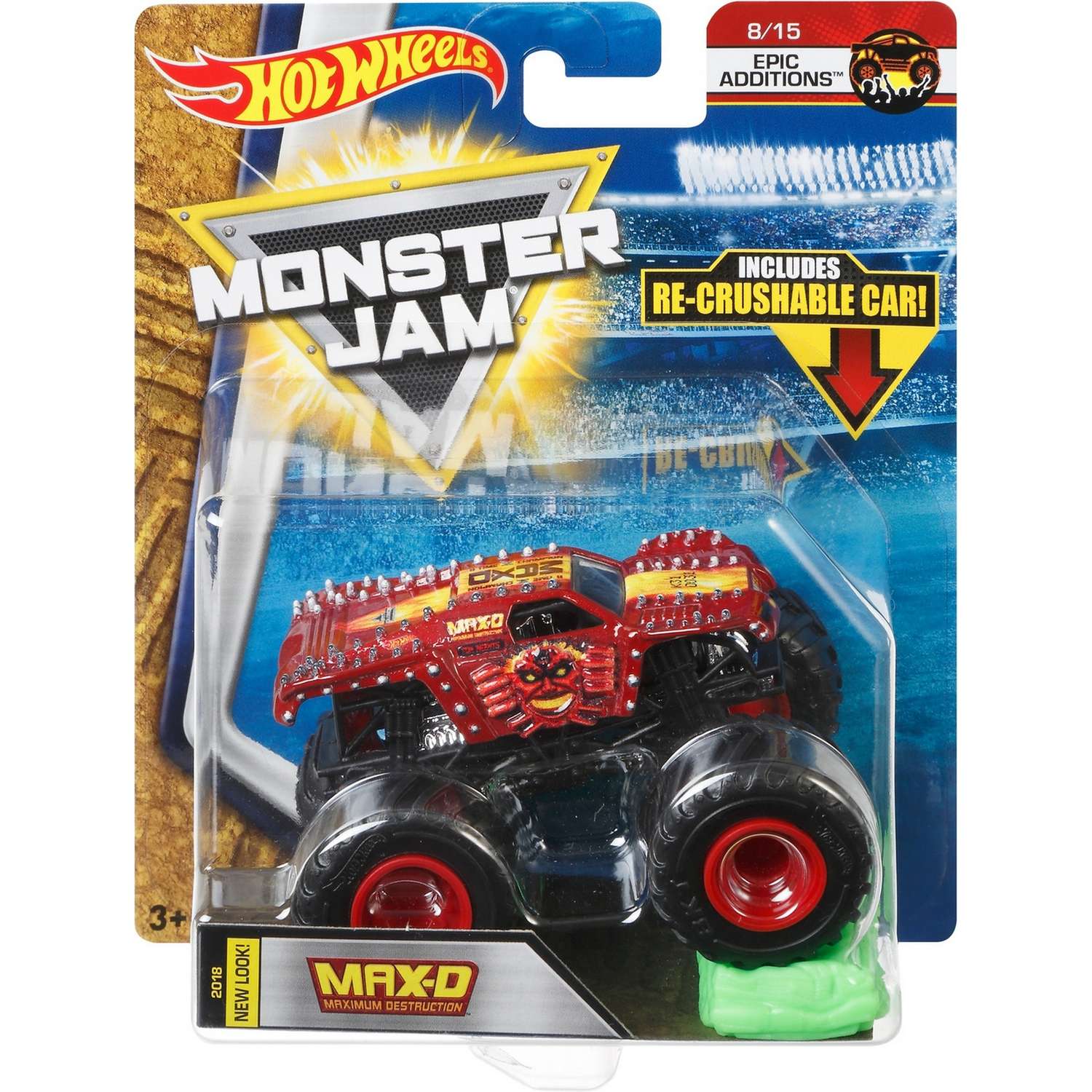 Машина Hot Wheels Monster Jam 1:64 Epic Edditions Max-D FLW99 21572 - фото 2