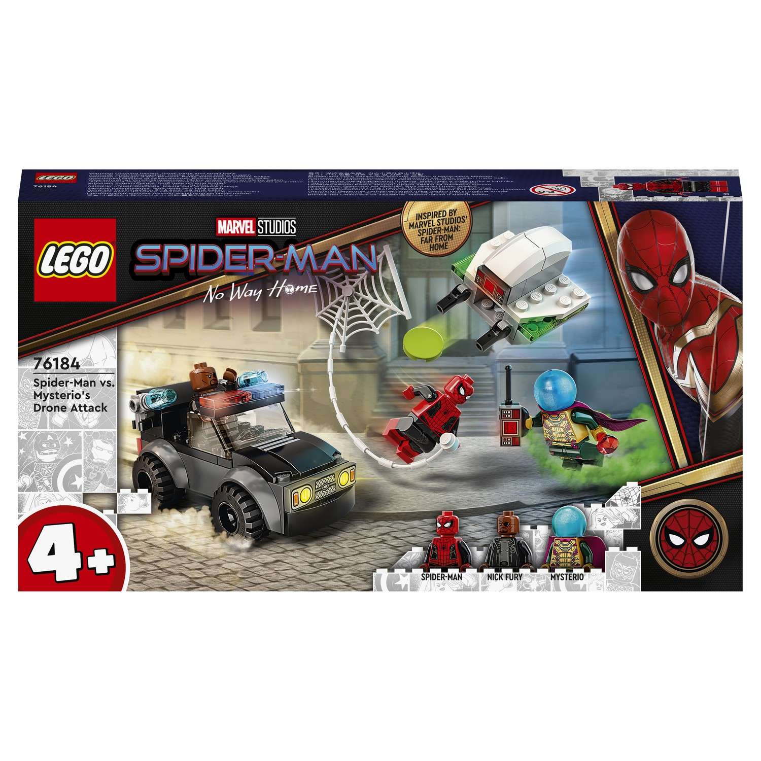 Конструктор LEGO Super Heroes Человек-паук против атаки дронов Мистерио 76184 - фото 2