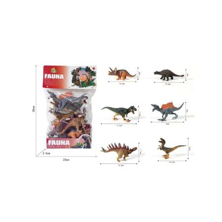 Фигурки животных Наша Игрушка динозавры набор 6 предметов
