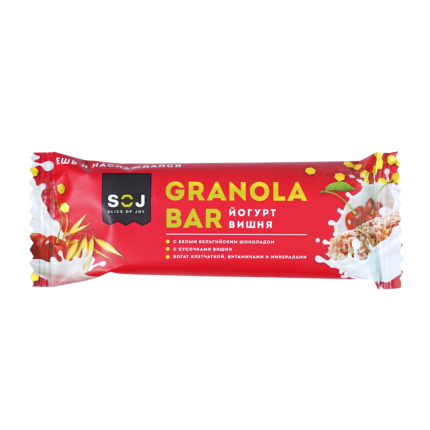 Батончик SOJ Granola bar злаковый со вкусом йогурта и вишни 40г - фото 1