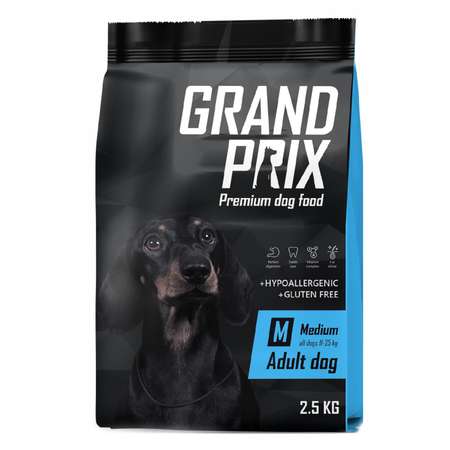 Корм для собак Grand Prix Medium Adult курица 2.5кг