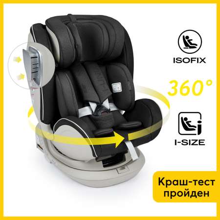 Автокресло i-size Happy Baby I-Unix поворотная база черное