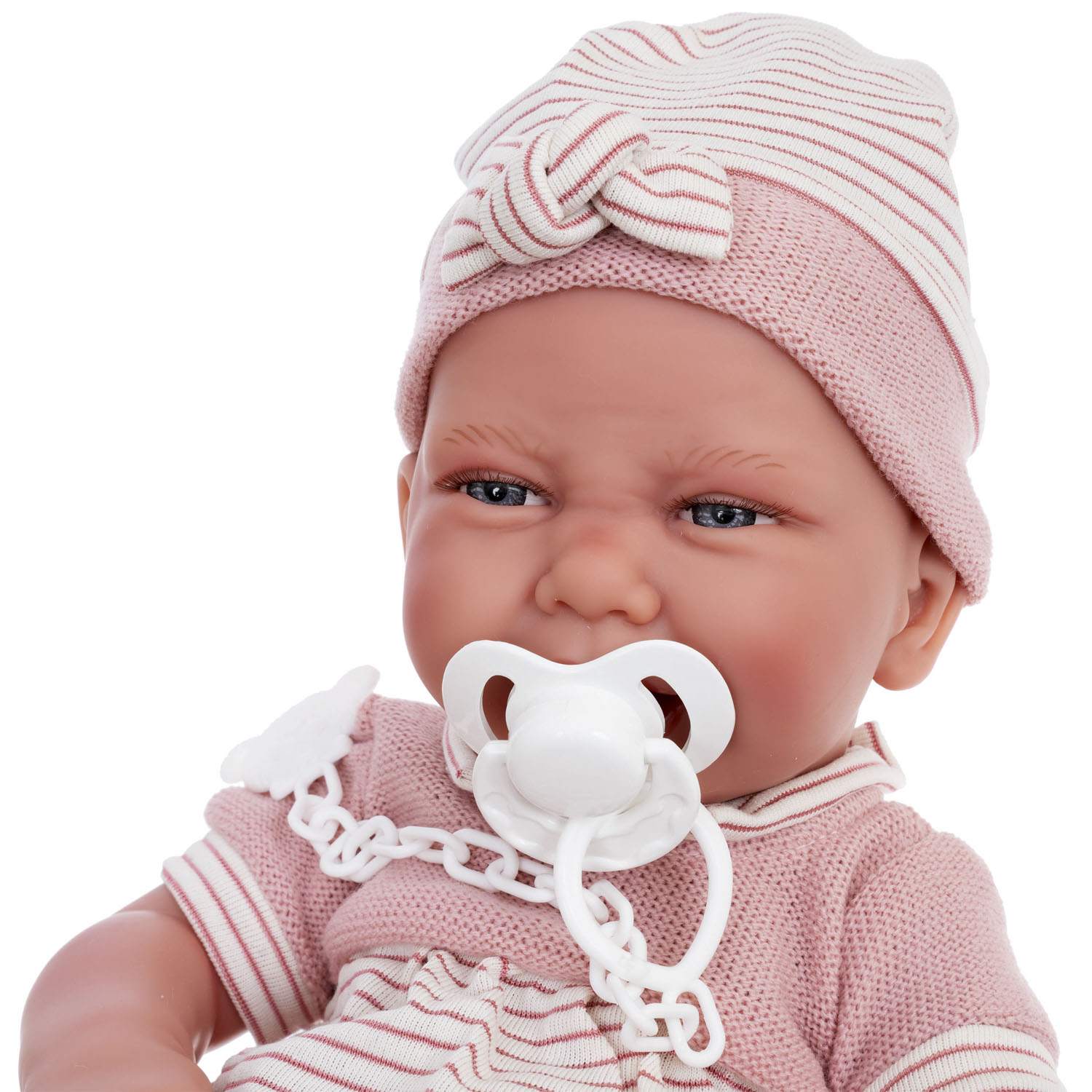 Кукла-пупс Antonio Juan Реборн Эстер в розовом 42 см виниловая 5081 - фото 3