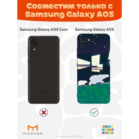 Силиконовый чехол Mcover для смартфона Samsung Galaxy A03 Союзмультфильм Мама-медведица