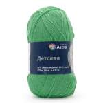 Пряжа для вязания Astra Premium детская из акрила и шерсти для детских вещей 90 гр 270 м 025 мята 3 мотка