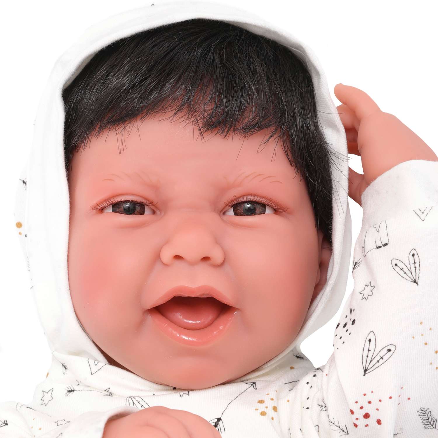 Кукла младенец Antonio Juan Реборн Эльза в сером 40 см мягконабивная 3389G - фото 5