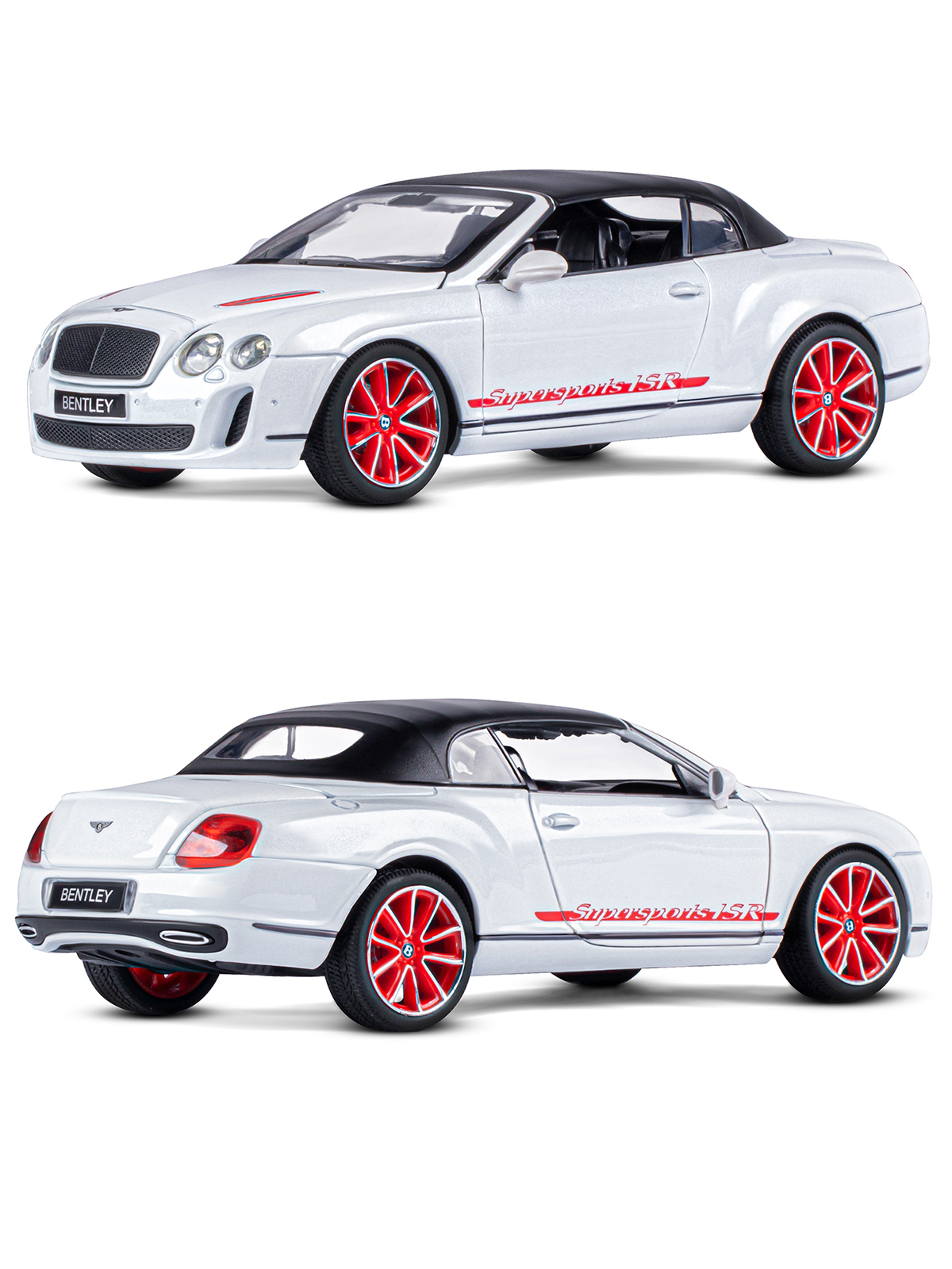 Автомобиль АВТОпанорама Bentley Continental Supersports ISR 1:24 белый JB1251134 - фото 6