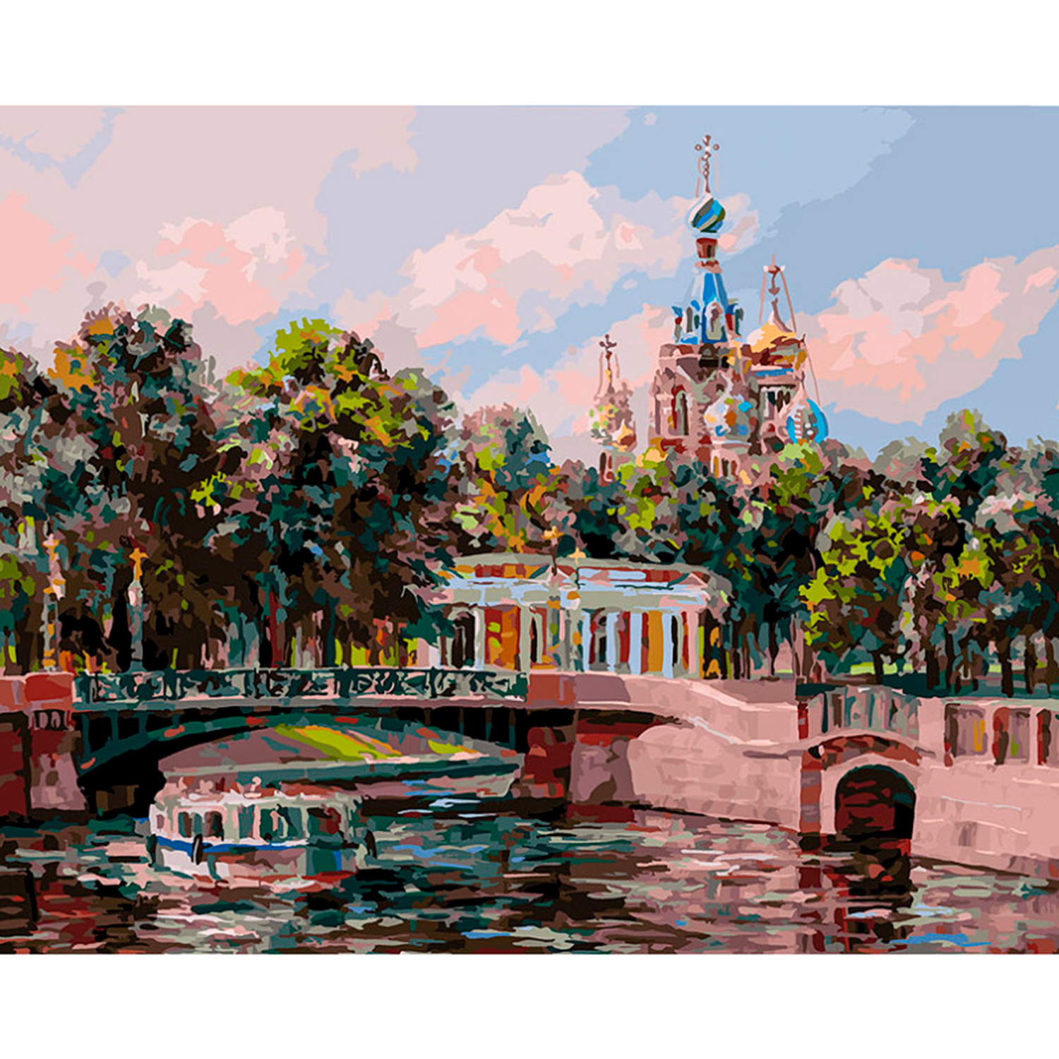 Картина по номерам Белоснежка «Санкт-Петербург. Михайловский сад» на холсте 40х50 см - фото 1