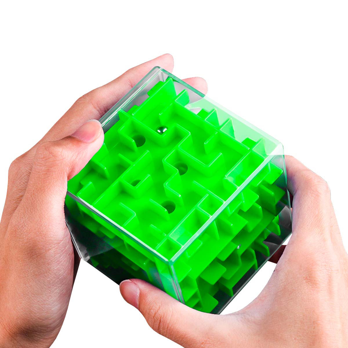 Головоломка для детей WiMI логический куб с шариком зеленый - фото 2
