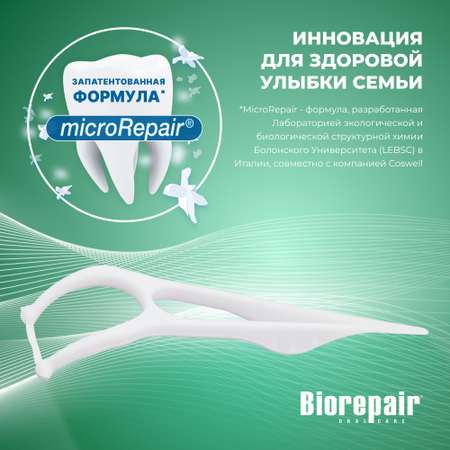 Одноразовые межзубные нити Biorepair Forcelle Interdentale Monouso с держателем