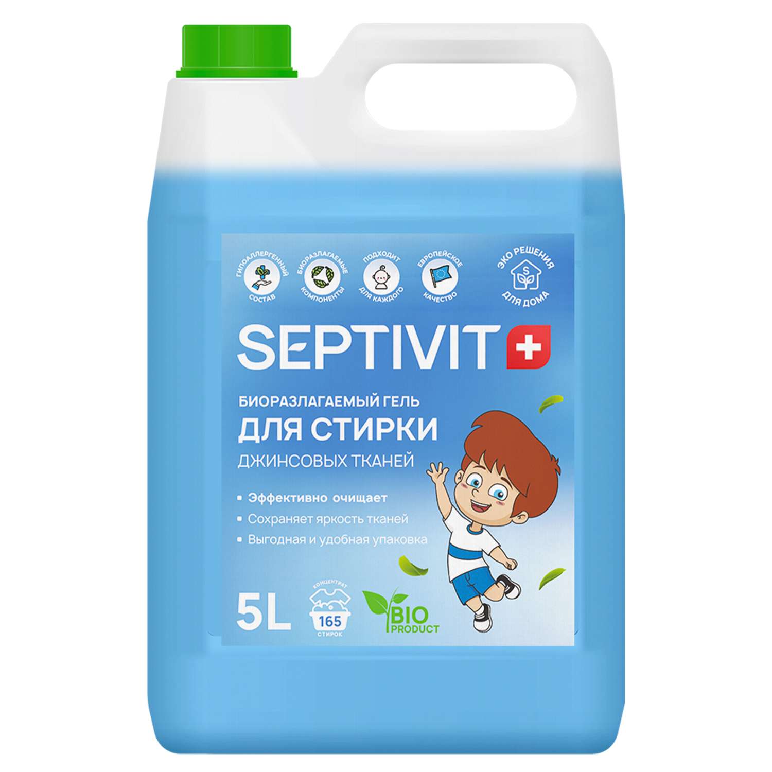 Гель для стирки SEPTIVIT Premium для Джинсовых тканей 5л - фото 1
