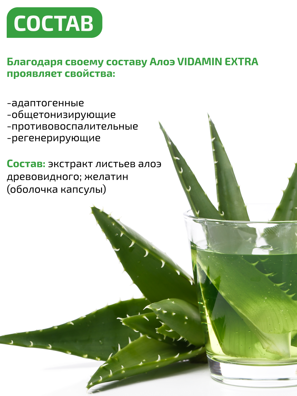 Алоэ вера слабительное VIDAMIN EXTRA 60 капсул купить по цене 996 ₽ в  интернет-магазине Детский мир