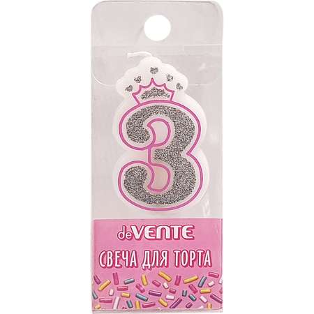 Свечи для торта deVENTE розовая принцесса 3