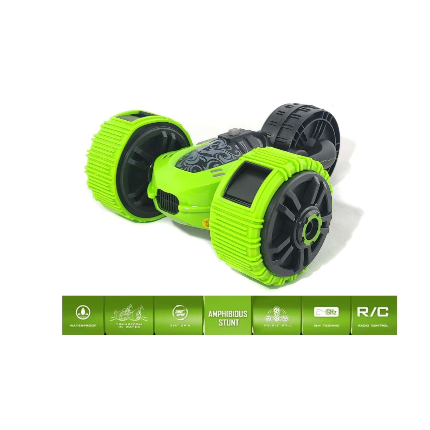 Машинка амфибия на пульте Create Toys 24 см 2.4G влагозащита плавает - фото 1