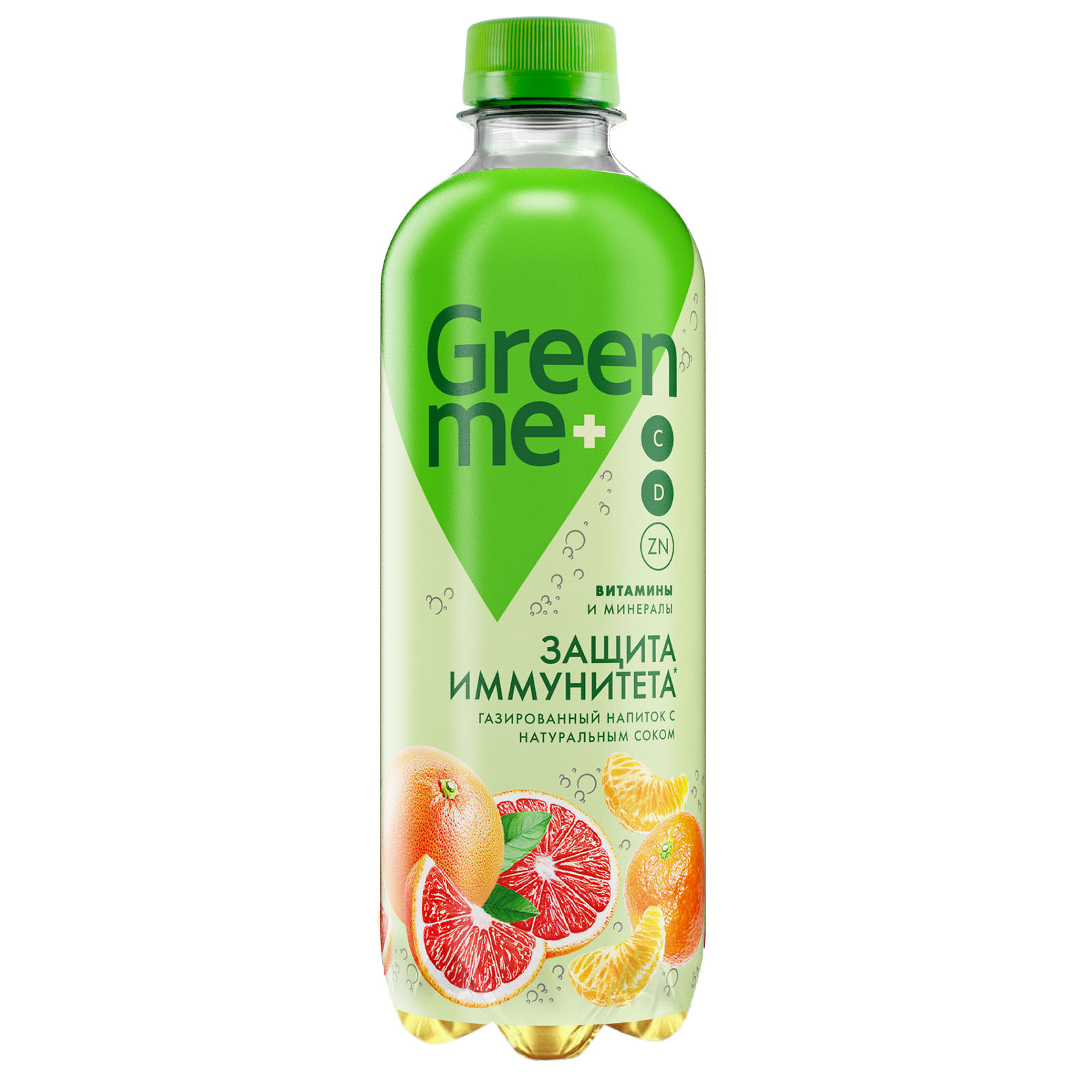 Газированный напиток GreenMe Plus Immunity Protect 0,47л х 12 шт. ПЭТ