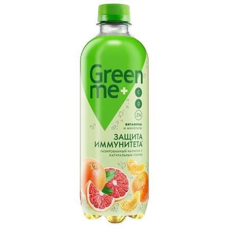 Газированный напиток GreenMe plus Immunity protect 0.47 - 12 шт.