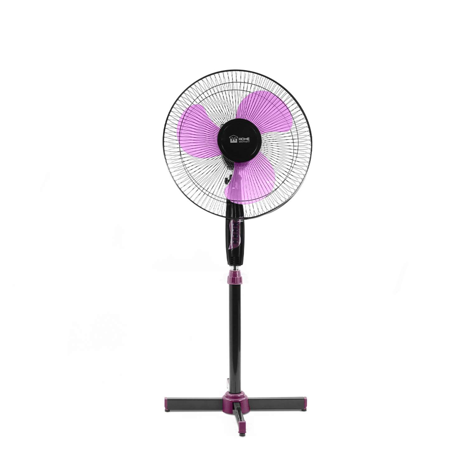 Вентилятор напольный HOME ELEMENT HE-FN1204 черный фиолетовый - фото 10