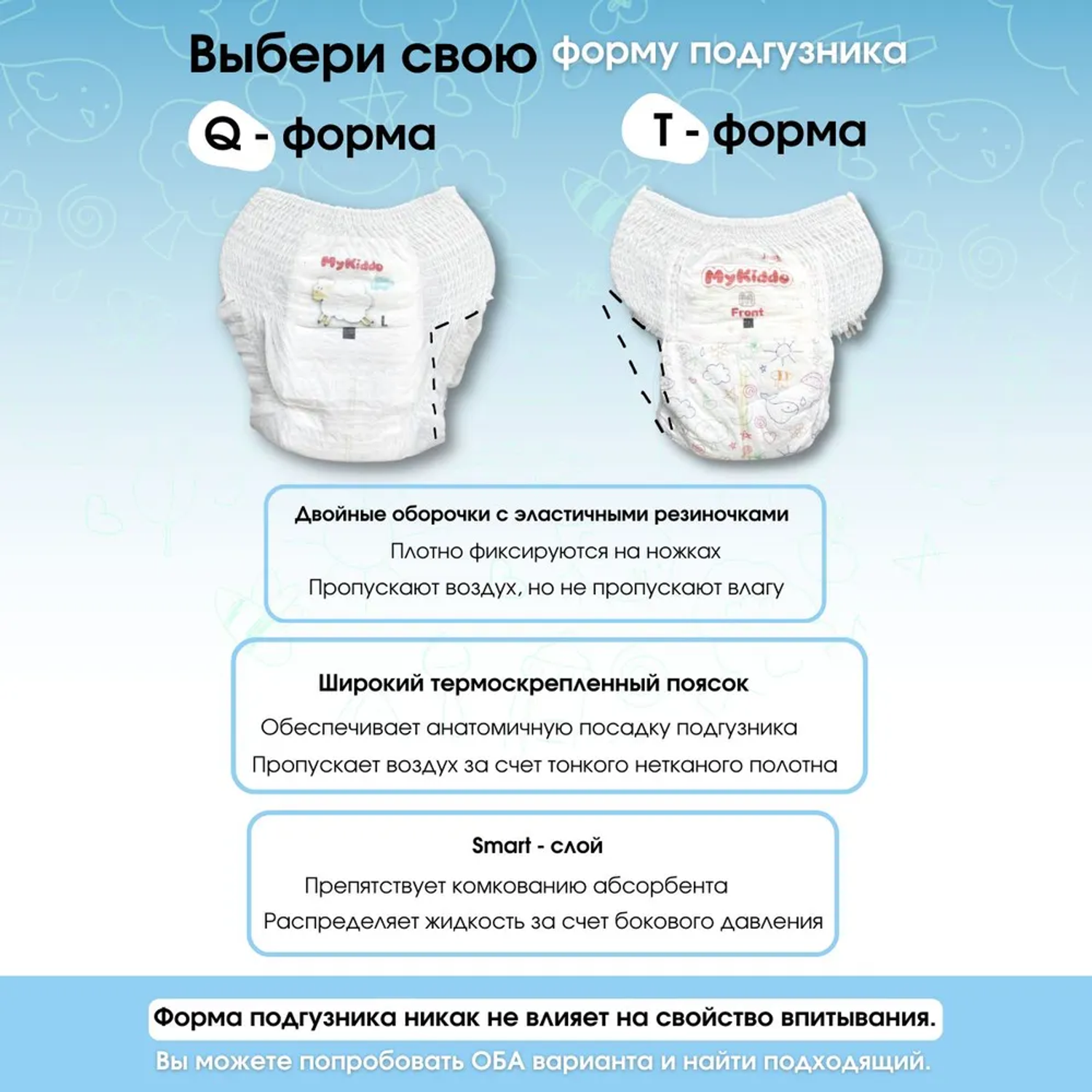 Подгузники MyKiddo Premium для новорожденных 0-6 кг размер S 2 уп по 24 шт - фото 6