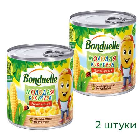 Кукуруза молодая (KIDS) Bonduelle 2 банки по 212 мл.