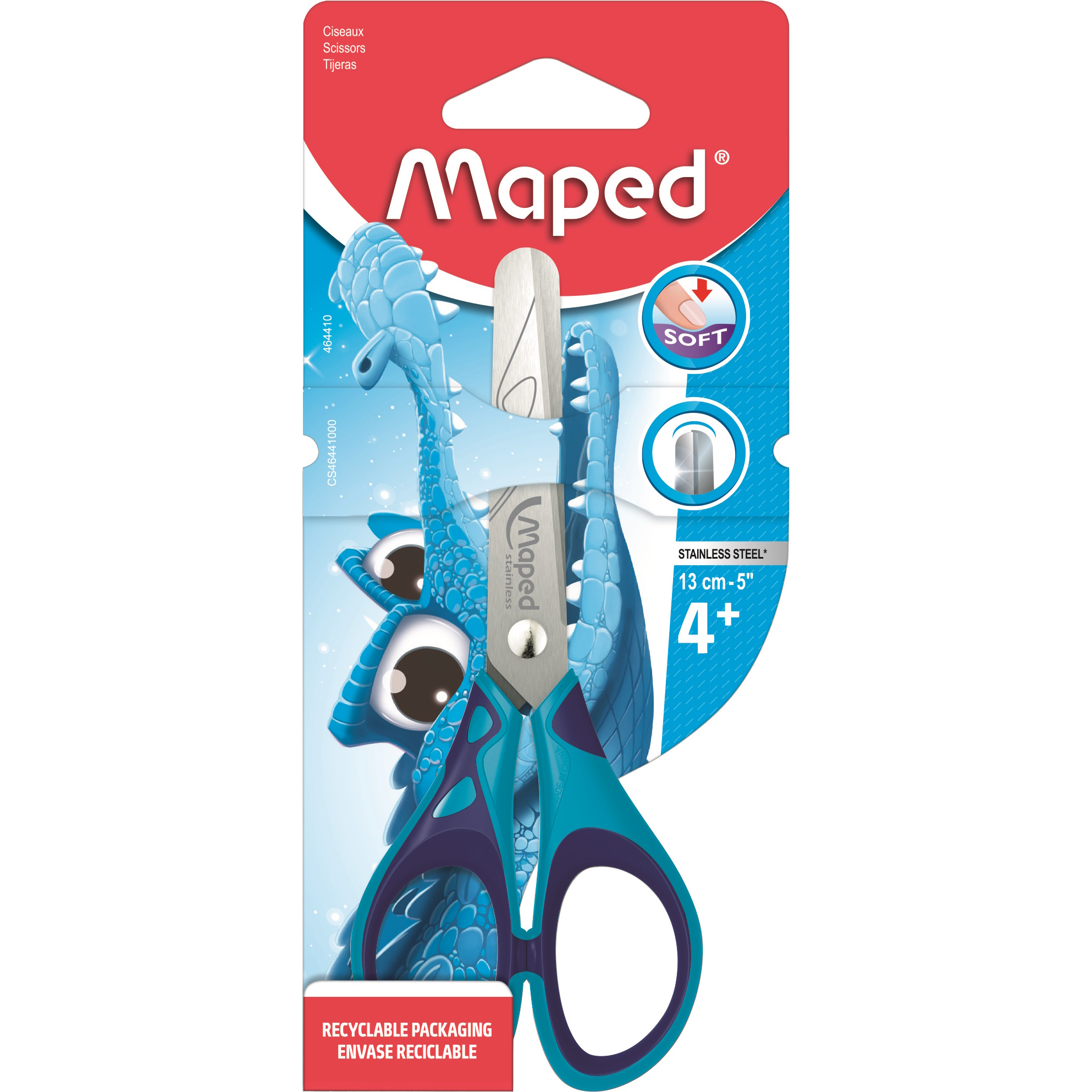 Ножницы Maped Essentials soft 13см в ассортименте 464410 - фото 4