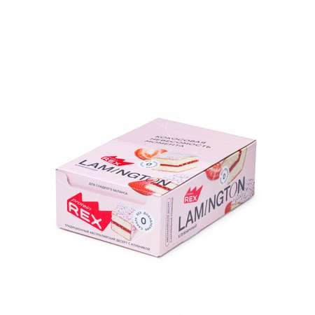 Печенье протеиновое ProteinRex Lamington клубничный 8шт