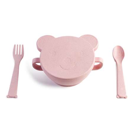 Набор посуды LittleAngel 3предмета с 6месяцев Розовый